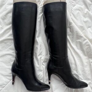 Chanel Lambskin Knee High Boots